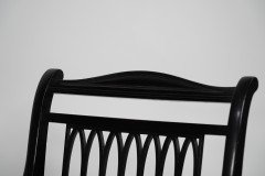 Pair of Anglo- Japanese Ebonized Open Armchairs. Attributed to Jas Shoolbred - Thumbnail 13