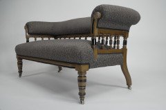 Bruce Talbert, for Gillows an Aesthetic Movement Ebonized & Parcel- Gilt Settee - Thumbnail 4