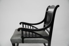 Pair of Anglo- Japanese Ebonized Open Armchairs. Attributed to Jas Shoolbred - Thumbnail 14