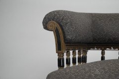 Bruce Talbert, for Gillows an Aesthetic Movement Ebonized & Parcel- Gilt Settee - Thumbnail 5