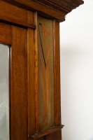 Baillie Scott Style of, Arts & Crafts Oak Armoire Wardrobe with Daffodil Inlays - Thumbnail 23