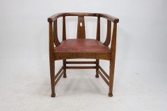 E. A. Taylor, attributed. A Good Arts & Crafts Oak Tub Chair - Thumbnail 2
