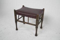 Liberty and Co. a Stained Beech and Leather Thebes Stool. - Thumbnail 4