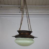 Birmingham Guild of Handicraft. a Rare Arts and Crafts Circular and Copper Light - Thumbnail 2