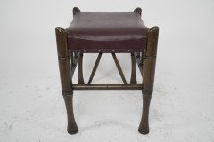Liberty and Co. a Stained Beech and Leather Thebes Stool. - Thumbnail 6