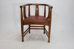 E. A. Taylor, attributed. A Good Arts & Crafts Oak Tub Chair - Thumbnail 9