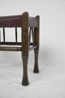 Liberty and Co. a Stained Beech and Leather Thebes Stool. - Thumbnail 11
