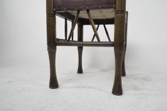Liberty and Co. a Stained Beech and Leather Thebes Stool. - Thumbnail 13