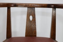 E. A. Taylor, attributed. A Good Arts & Crafts Oak Tub Chair - Thumbnail 12