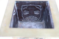 Margaret Gilmour Arts & Crafts Brass Planter with Stylized Rose & Floral Details - Thumbnail 12
