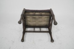 Liberty and Co. a Stained Beech and Leather Thebes Stool. - Thumbnail 14