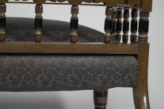 Bruce Talbert, for Gillows an Aesthetic Movement Ebonized & Parcel- Gilt Settee - Thumbnail 23