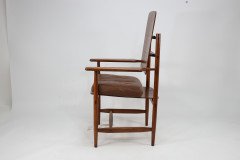 A Scandinavian Style Designer Solid Oak Armchair with a Laminated Back and Seat. - Thumbnail 3