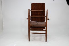 A Scandinavian Style Designer Solid Oak Armchair with a Laminated Back and Seat. - Thumbnail 5