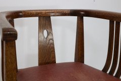 E. A. Taylor, attributed. A Good Arts & Crafts Oak Tub Chair - Thumbnail 16