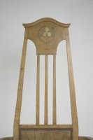 G M Ellwood for J S Henry. A Rare Satin Birch Arts and Crafts inlaid Armchair. - Thumbnail 7