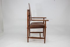 A Scandinavian Style Designer Solid Oak Armchair with a Laminated Back and Seat. - Thumbnail 7
