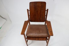 A Scandinavian Style Designer Solid Oak Armchair with a Laminated Back and Seat. - Thumbnail 8