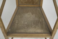 G M Ellwood for J S Henry. A Rare Satin Birch Arts and Crafts inlaid Armchair. - Thumbnail 11