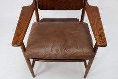 A Scandinavian Style Designer Solid Oak Armchair with a Laminated Back and Seat. - Thumbnail 10