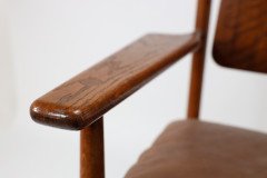 A Scandinavian Style Designer Solid Oak Armchair with a Laminated Back and Seat. - Thumbnail 13