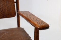 A Scandinavian Style Designer Solid Oak Armchair with a Laminated Back and Seat. - Thumbnail 14