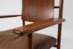 A Scandinavian Style Designer Solid Oak Armchair with a Laminated Back and Seat. - Thumbnail 15