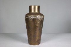 A Large Austrian Secessionist Hand Formed Brass Vase - Thumbnail 3