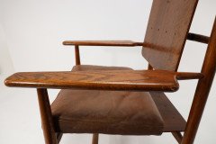 A Scandinavian Style Designer Solid Oak Armchair with a Laminated Back and Seat. - Thumbnail 17