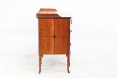 Waring and Gillow. an Arts and Crafts Bow Fronted Kneehole Twin Pedestal Desk - Thumbnail 10