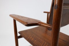 A Scandinavian Style Designer Solid Oak Armchair with a Laminated Back and Seat. - Thumbnail 19