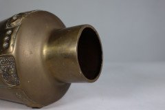 A Large Austrian Secessionist Hand Formed Brass Vase - Thumbnail 7