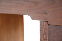 Waring and Gillow. an Arts and Crafts Bow Fronted Kneehole Twin Pedestal Desk - Thumbnail 13