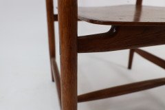 A Scandinavian Style Designer Solid Oak Armchair with a Laminated Back and Seat. - Thumbnail 22