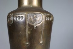 A Large Austrian Secessionist Hand Formed Brass Vase - Thumbnail 11