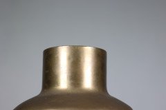 A Large Austrian Secessionist Hand Formed Brass Vase - Thumbnail 13