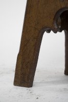 Liberty & Co. an Arts & Crafts Moorish Oak Stool with Embossed Leather Seat - Thumbnail 11
