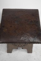 Liberty & Co. an Arts & Crafts Moorish Oak Stool with Embossed Leather Seat - Thumbnail 12