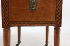 Waring and Gillow. an Arts and Crafts Bow Fronted Kneehole Twin Pedestal Desk - Thumbnail 23