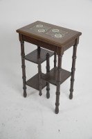 Thomas Jeckyll. a Pair of Anglo Japanese Side Tables Inset with Sunflower Tiles. - Thumbnail 4