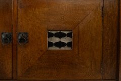 George Montague Ellwood Arts & Crafts Oak Sideboard & 8 Matching Dining Chairs - Thumbnail 8