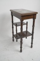 Thomas Jeckyll. a Pair of Anglo Japanese Side Tables Inset with Sunflower Tiles. - Thumbnail 6