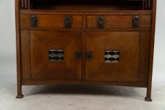George Montague Ellwood Arts & Crafts Oak Sideboard & 8 Matching Dining Chairs - Thumbnail 10