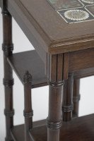 Thomas Jeckyll. a Pair of Anglo Japanese Side Tables Inset with Sunflower Tiles. - Thumbnail 11
