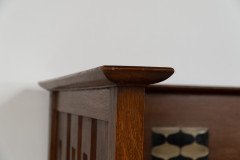 George Montague Ellwood Arts & Crafts Oak Sideboard & 8 Matching Dining Chairs - Thumbnail 14