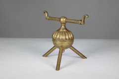 Dr C Dresser Attributed Benham and Froud, a Pair of Brass Fire Dogs - Thumbnail 6