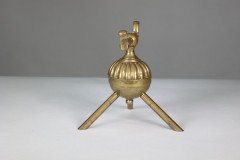 Dr C Dresser Attributed Benham and Froud, a Pair of Brass Fire Dogs - Thumbnail 7