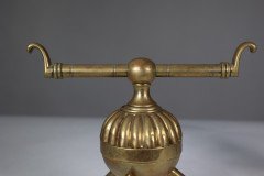 Dr C Dresser Attributed Benham and Froud, a Pair of Brass Fire Dogs - Thumbnail 13