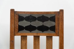 George Montague Ellwood Arts & Crafts Oak Sideboard & 8 Matching Dining Chairs - Thumbnail 21
