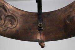 M H Baillie Scott, an Arts & Crafts Handmade Copper & Wrought Iron Ceiling Light - Thumbnail 2